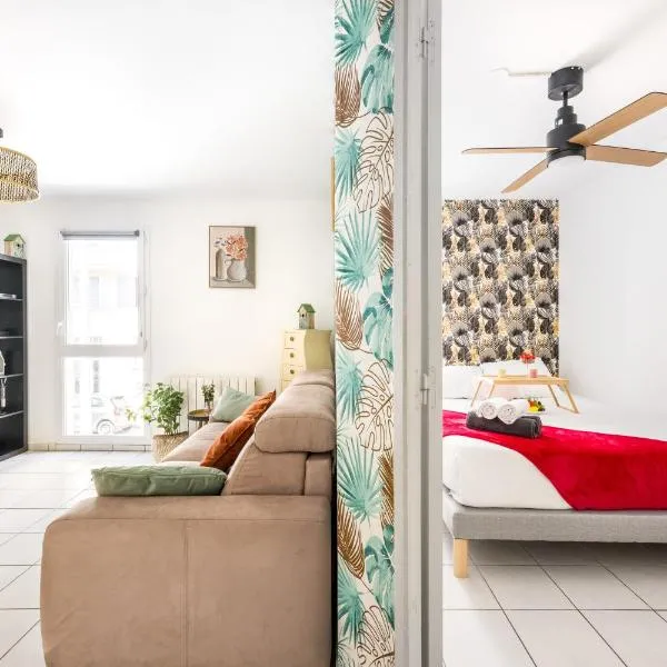 BnGo l Cosy et Calme l Métro B, 4 personnes, hotel a Lió