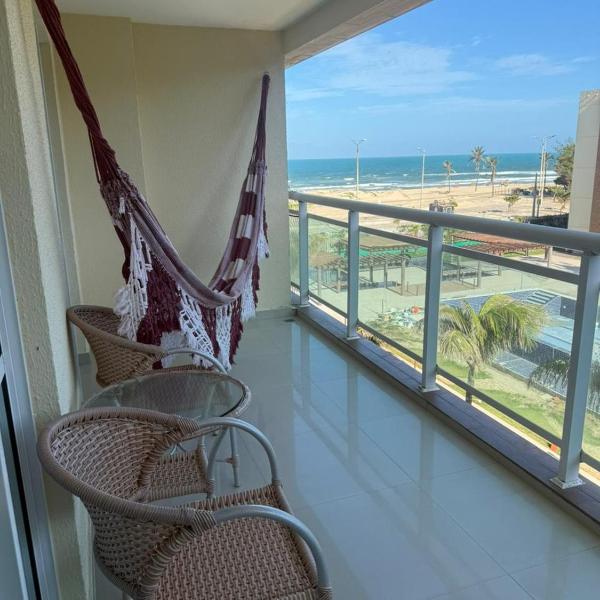 Apt p 6 pessoas pé na areia com vista Mar