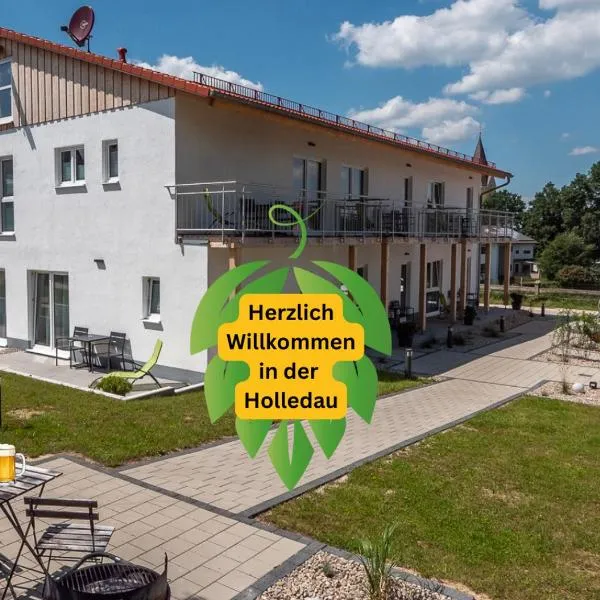 Holledau-Apartments - FeWo bis 5 Pers - getrennte Betten möglich - Vollausstattung - 24h Checkin - wöchentl Reinigung u Wäschewechsel - Waschmaschine u Trockner - WLAN - Minibar - XXL Parkplätze - Garten - ruhige Lage, ξενοδοχείο σε Osterwaal
