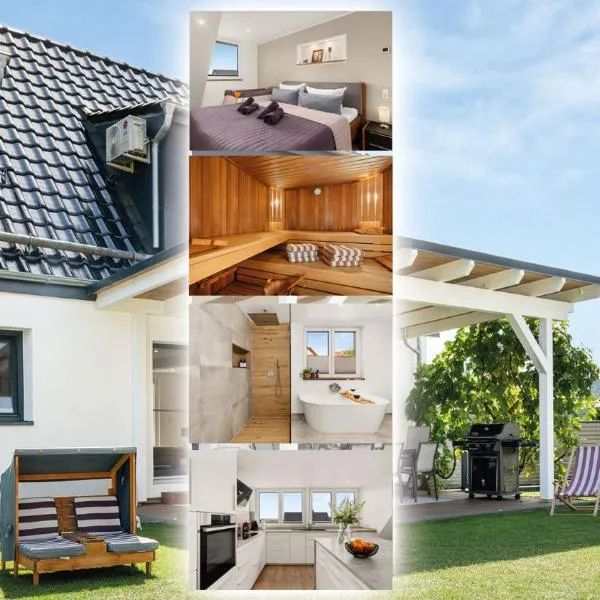 FeelGood Ferienhaus - 212 qm mit Sauna, Garten, Terrasse, Grill - 2 Apartments - für Familien & Gruppen - Mitten in Deutschland, hotel in Schauenburg