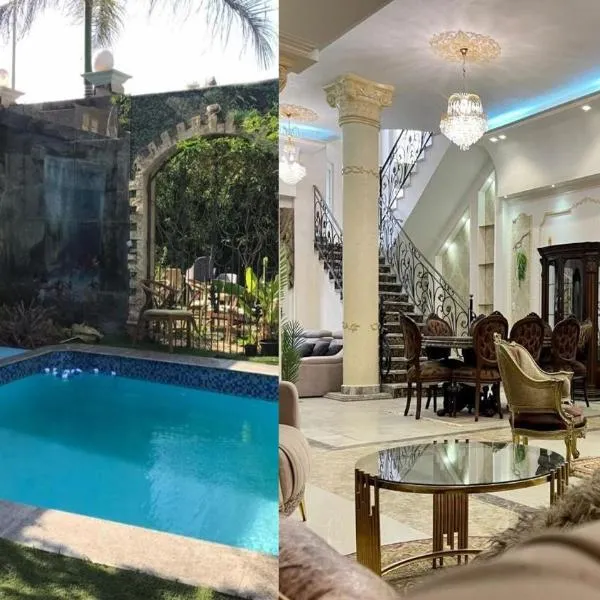 Villa with coverable warm private pool in zayd compound, hotel in Sheikh Zayed