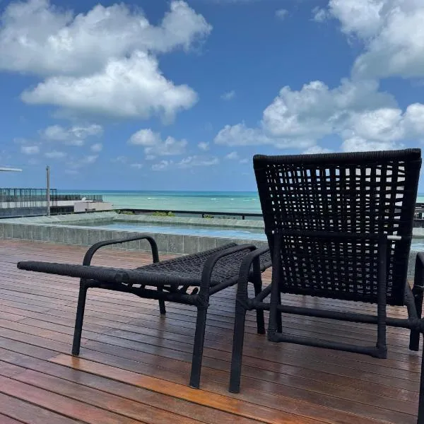 Flat602 na cobertura - Luxo Beira Mar Caribessa - vista mar, hotel em João Pessoa