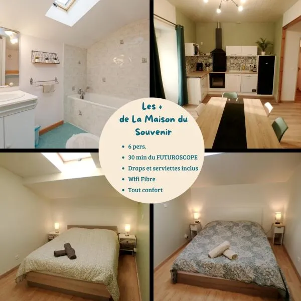 MAISON DU SOUVENIR 70 m2 près du Futuroscope, hotel en Lhommaizé