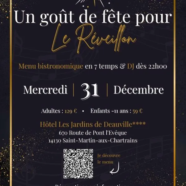 Hôtel Les Jardins de Deauville، فندق في Saint-Martin-aux-Chartrains