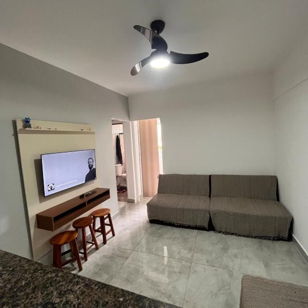 Kitnet Praia Grande Pé na areia