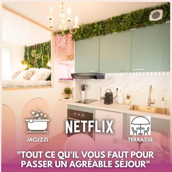 Studio les 2 fées - Brocéliande - Jacuzzi couvert، فندق في Montfort-sur-Meu
