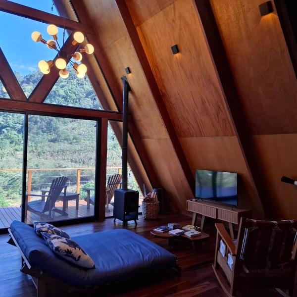 Cabanas Caipora - O melhor do turismo de experiência da Mantiqueira - vista, jacuzzi, lareira, 1h de Campos do Jordão, 3h de SP - Foto 5