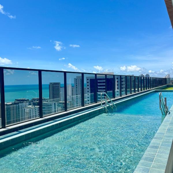 Studio funcional de alto padrão a duas quadras da praia de Boa Viagem