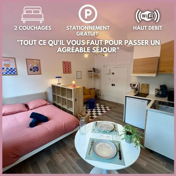 Studio Pop pour 2 Pers Stationnement Gratuit, hotel en Arras