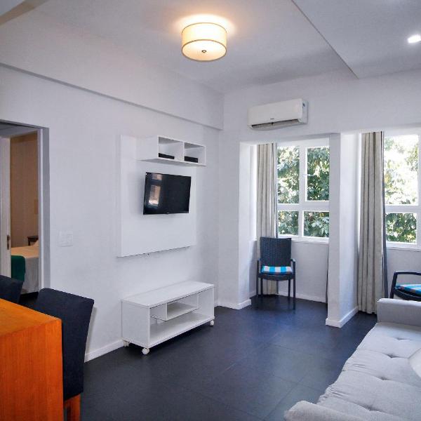 Moderno 2 quartos p/ 6 pessoas a 50m da praia