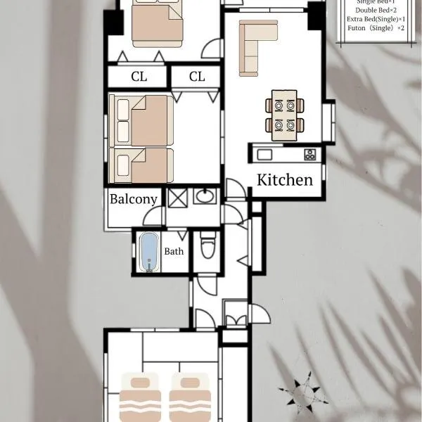 AMP FLAT MOMOCHi, Hotel in Fukuoka