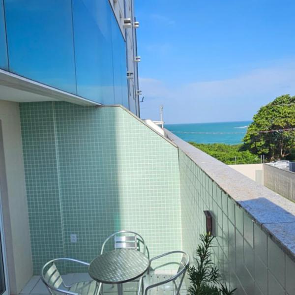 Frente ao Mar Guarapari Enseada Azul - Área Garden Churrasqueira Privativa, Ar condicionado e 02 vagas de garagem