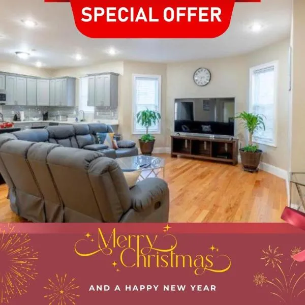 233-1 4BR Boston - Cozy Apt near MBTA Station, Hotel in Boston