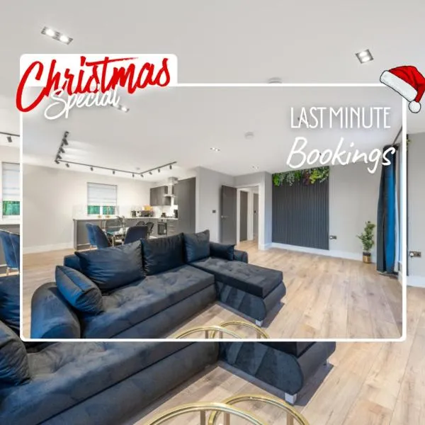 2BDRWEMBLEYFLAT l EXCLUSIVE DEALS l LAST-MINUTE ESCAPE l 1 X SUPER KING BED AND 3 SINGLE BEDS l WEMBLEY STADIUM LOCATION, FREE PARKING, SLEEPS 8 l Elevate Living Estates Short Lets & Serviced Apartments Wembley, hotel v destinaci Wembley