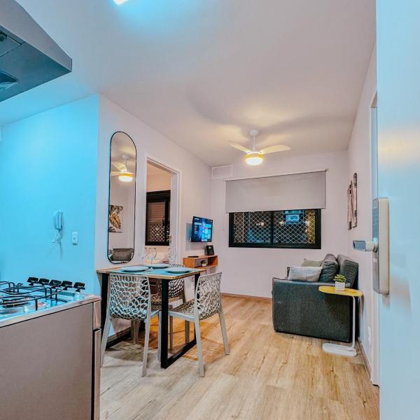 Apt 2 quartos - para 6 pessoas - 10 min a pé do Nubank Parque e a 300m do Metrô Barra Funda, 9 min do Anhembi, Pró Magno, PUC, Espaço Unimed