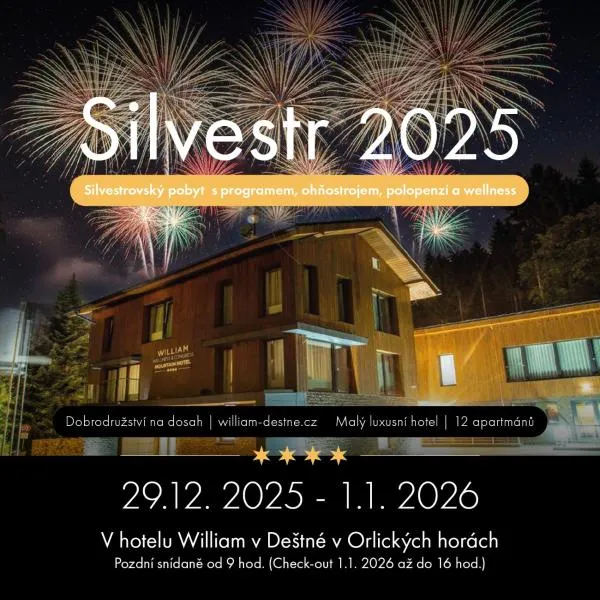 WILLIAM Congress&Wellness Mountain HOTEL ****, hotel v Deštném v Orlických horách