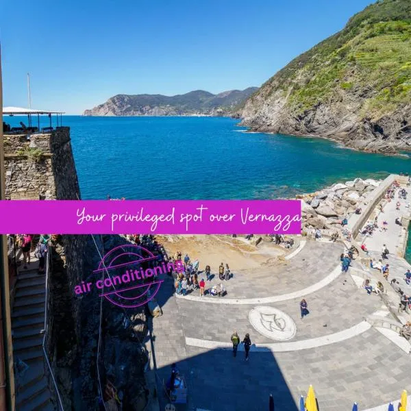 Casa Teresa with AC and Sea View Balcony, hotel in Vernazza