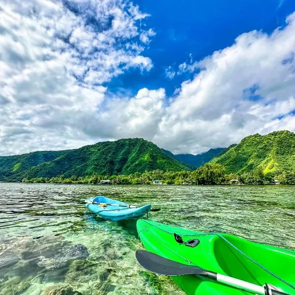 Teahupo'o Lodge Tahiti - Fare Terre et Mer - climatisé - canoe et paddle, Hotel in Teahupoo