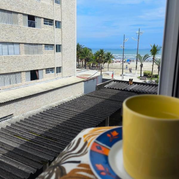 Acorde com o Som do Mar Apto Pé na Areia na Vila Tupi Praia Grande