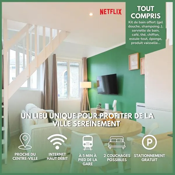 Le Matisse - Proche Centre, 5 min Gare & Unique, Hotel in Saint-Brieuc