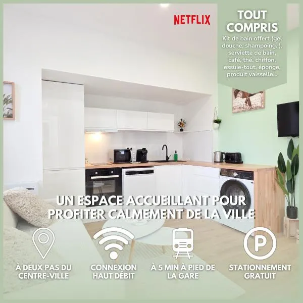 Le Bohémia - Deux Pas Du Centre, Chic & 5 min Gare, Hotel in Saint-Brieuc