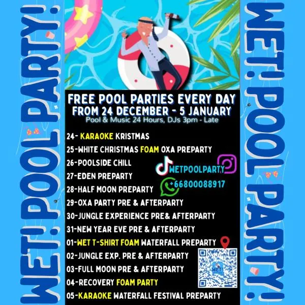 WET Pool Party Haad Rin, hotel v destinaci Haad Rin