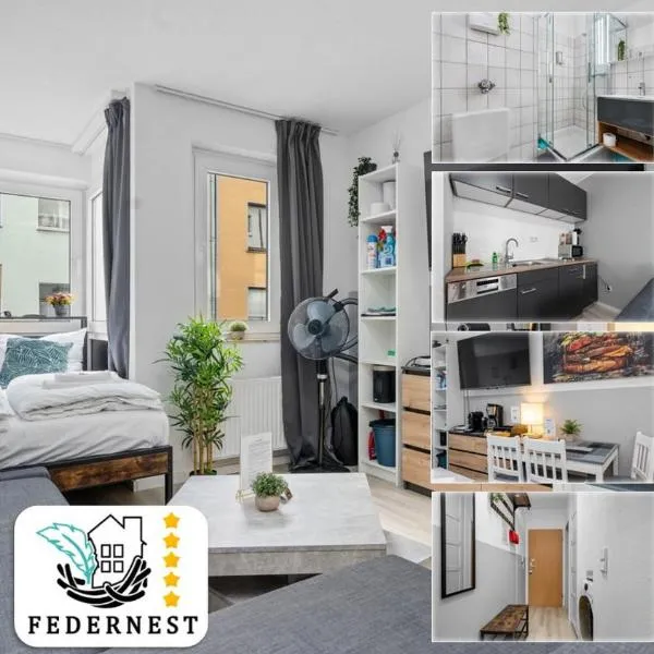 Messe, Monteure, Budget - Einfache komfortable 2 Personen Wohnung (22qm) mit Vollausstattung (WLAN 250 Mbit, TV 55 Zoll m. Netflix) - Hochwertige Küche und Bad, hotel u gradu Duizburg