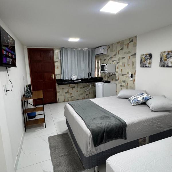 Loft 107 com Ar no bairro Muquiçaba, bem localizado para negócios e fácil acesso para todas as praias e montanhas da cidade - SEM vaga de garagem