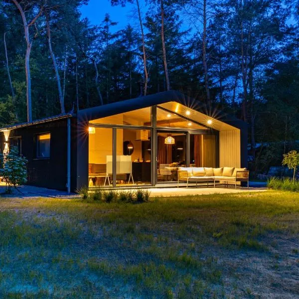 Design bungalow met wellness in parkbos, hotel v destinaci Giethmen