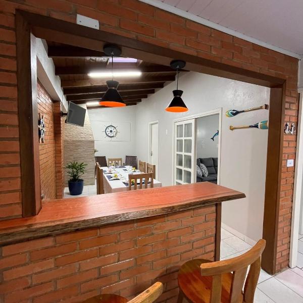 Casa amarela 100 m do mar,conforto,tranquilidade! Churrasqueira,3 quartos,wifi! - Foto 4