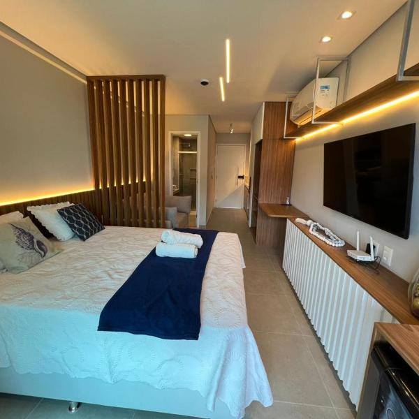 Studio de Luxo com Jardim Privativo 150m da praia