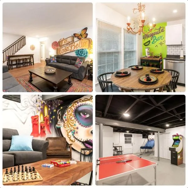 La Casa Bella 5BR 3BA Games 2 Living Areas，位于路易斯威尔的酒店