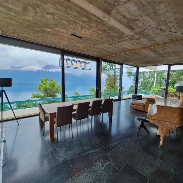 Architect house with gorgeous view lake & Wildlife, готель у місті Монтре