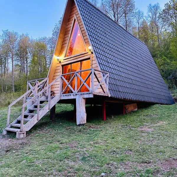 Araucaria Lodge Cabaña Alpina cerca del Parque Conguillío, hotel a Curacautín