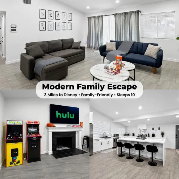 Modern Home for Large Families by Disney & Knotts, hotel in Anaheim