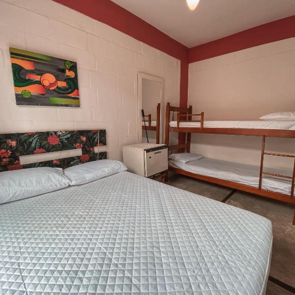 Suite 1 na Praia Grande com ar condicionado