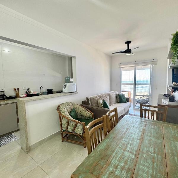Aconchego do Caiçara Frente Mar Vista Mar Pé na Areia Wi-Fi Varanda Gourmet Cozinha Completa 2 Banheiros 1 Vaga Garagem Apto Novo Perto Feirinha do Caiçara - Foto 4
