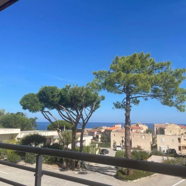 Duplex 4 personnes vue mer proches toutes commodites, hotel en Algajola