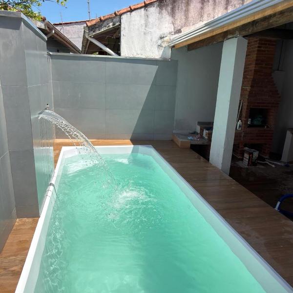 Itanhaém pé na areia com piscina