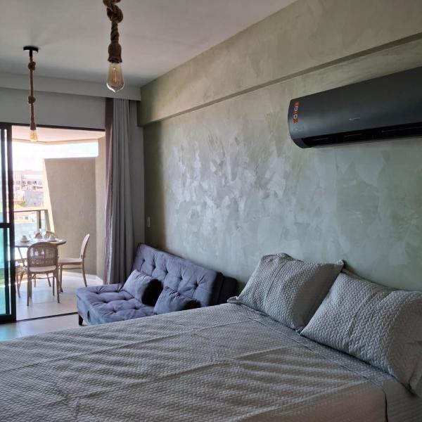 Flat beira-mar em Tamandaré com varanda