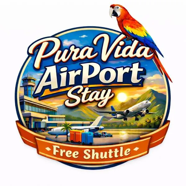 알라후엘라에 위치한 호텔 PURA VIDA AIRPORT STAY FREE SHUTTLe AND CAR RENTAL
