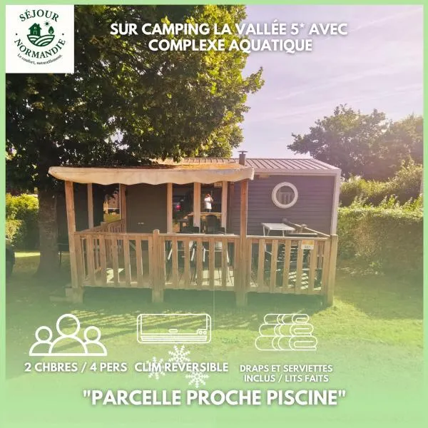 H147-Mobilhome cosy 2 chambres 4 personnes camping 5 étoiles, hotel in Houlgate