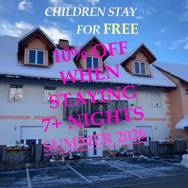 Aparthotel Pr' Jakapč', hotel a Mojstrana