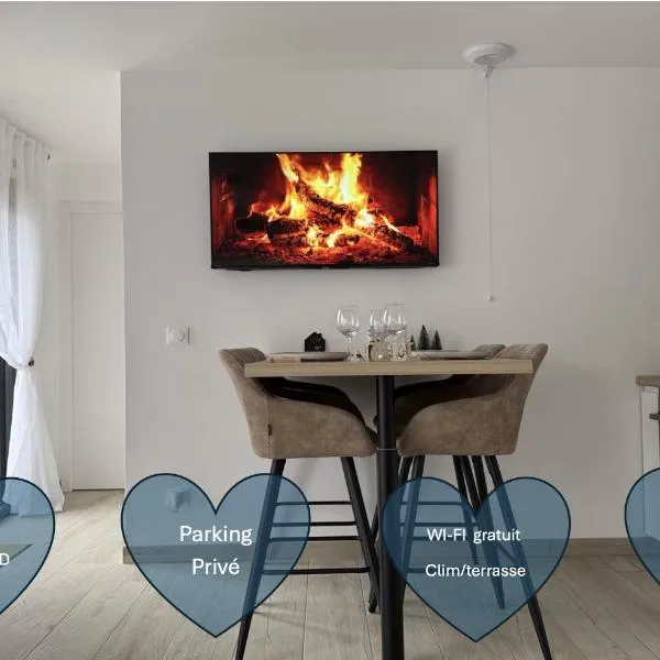 Cocon Idéal familles & couples à 10 min Disneyland avec lit Queen size & parking privé, hotel in Coupvray