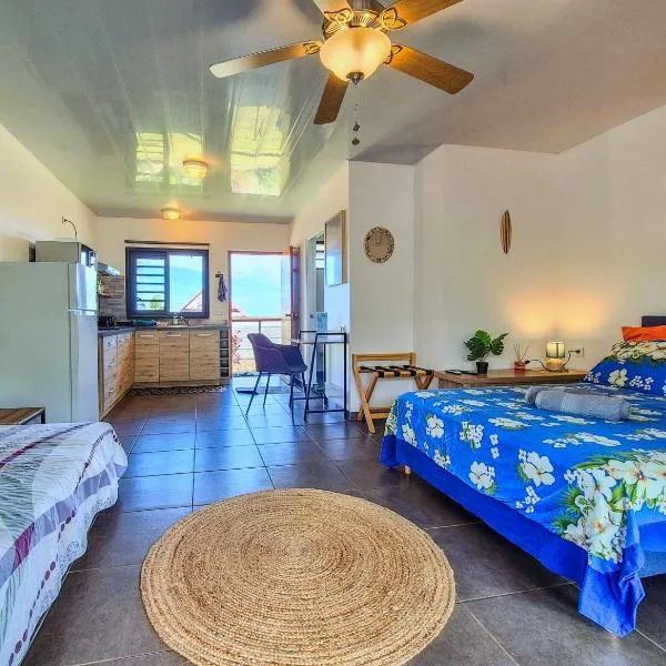 Studio Tropical - climatisé - vue mer et montagnes - canoes et paddle offerts ! Teahupo'o Lodge Tahiti, hotel a Teahupoo