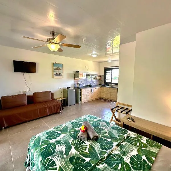 Studio Tropical - climatisé - vue mer et montagnes - canoes et paddle offerts ! Teahupo'o Lodge Tahiti, hotel in Teahupoo