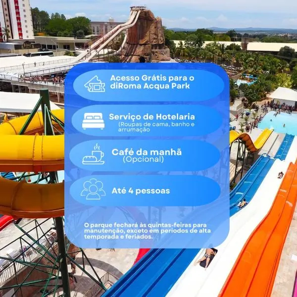 Spazzio Diroma com acesso ao Acqua Park todos os dias，位于卡达斯诺瓦斯的酒店