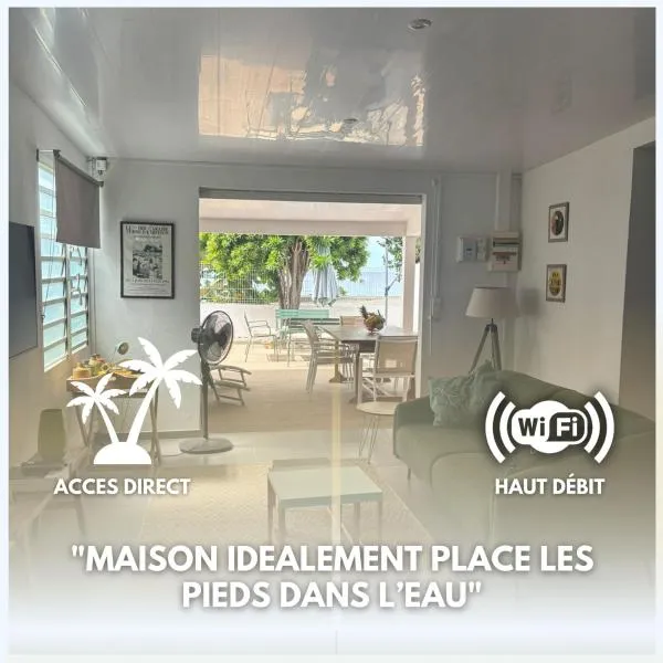 Les bonites carbet pieds dans l eau, hotel in Le Carbet