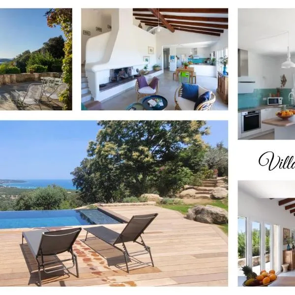 Villa Acciagina 10 pers PISCINE VUE MER PINARELLO Climatisée, hotell i Pinarellu