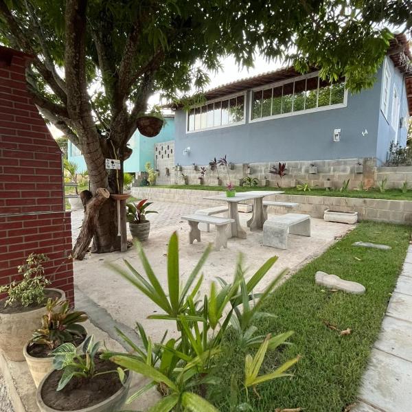 Casa Chalé mobiliado, com ar condicionado na praia de Jaguaribe em Ilha de Itamaracá, Piscina, Chalé, Churrasqueira e Lareira de chão com vista para o Mar
